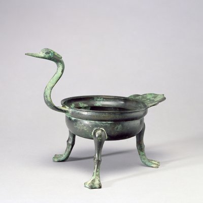 Stativ med ænderhovedhåndtag, Paekche Kingdom, 6.-7. århundrede (bronze) af School Korean
