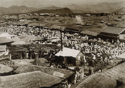 Udsigt over markedspladsen i Daegu, Korea af School Korean