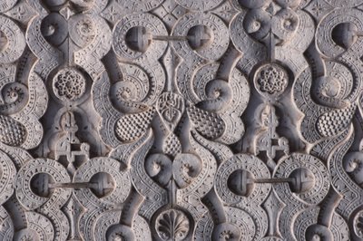 Detalje af en mur, bygget af saadierne i 1565 (stuk) af School Moroccan