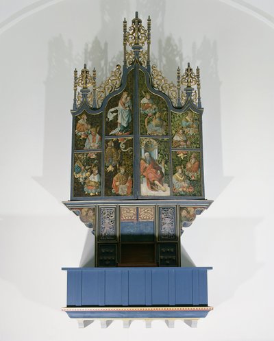 Malet orgel af School Netherlandish