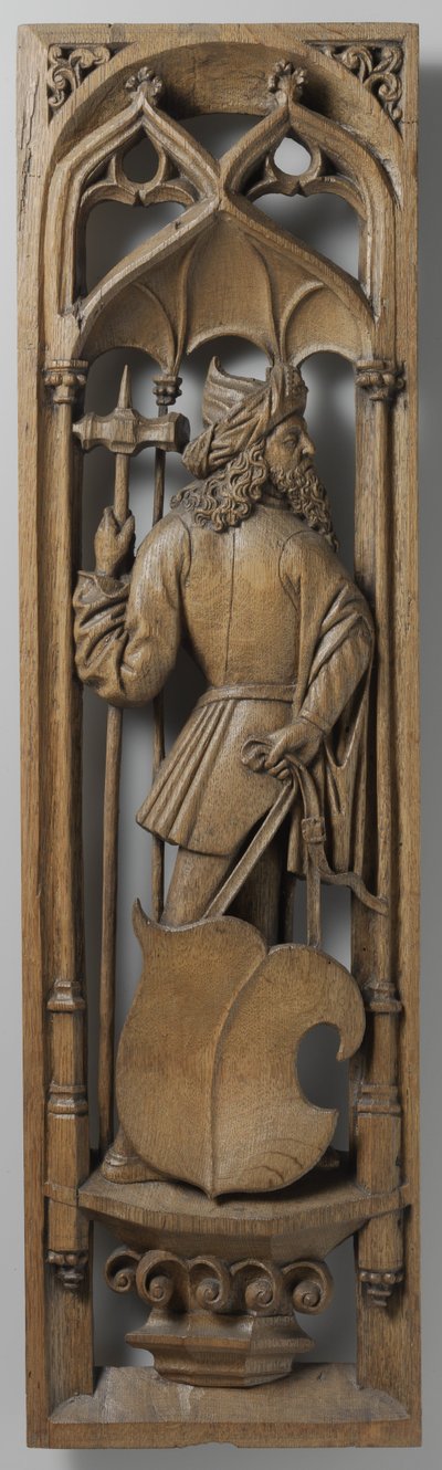 Panel fra en orgelkasse, ca. 1510-20 (eg med spor af polykromi) af School Netherlandish