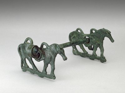 Hestebid, muligvis 9.-7. århundrede f.Kr., Iran (bronze) af School Persian
