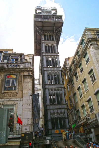 Santa Justa Lift, Lissabon, Portugal (foto) af School Portuguese