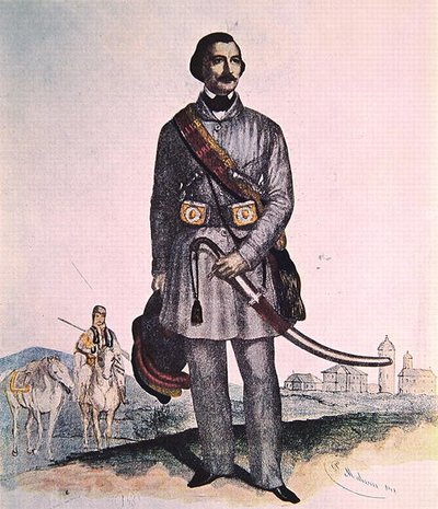 General Gheorghe Magheru (farve litho) af School Romanian