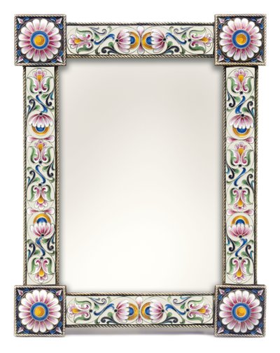 En fotografiramme af forgyldt sølv og cloisonne-emalje, ca. 1900 (forgyldt sølv, cloisonne emalje) af School Russian
