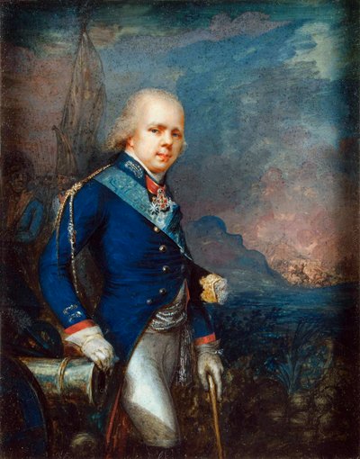 Constantin Pavlovitch de Russie - Portræt af storhertug Constantine Pavlovich af Rusland (1779-1831) før slaget ved Novi par Anonymous af School Russian