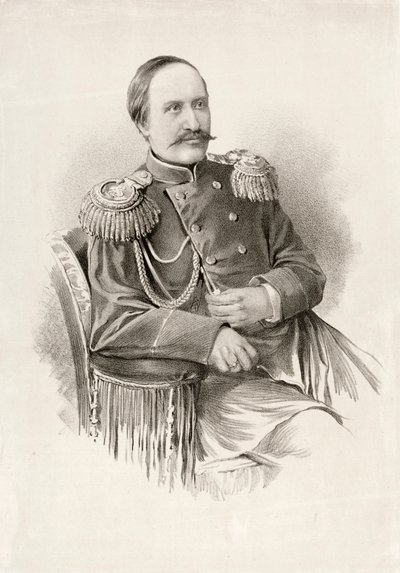 Grev Nikolai Ignatiev, russisk soldatpolitiker og diplomat (gravering) af School Russian