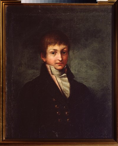 Portræt af digteren Konstantin N. Batyushkov (Constantin Batyushkov) (1787-1855). Maleri af en russisk mester, olie på lærred, omkring 1800. Russisk kunst af School Russian