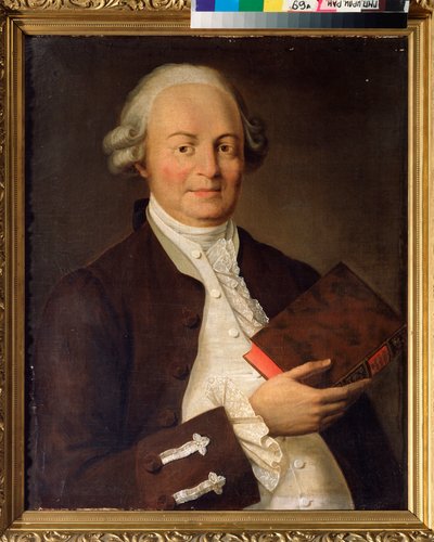 Portræt af digteren Vasili K. Trediakovsky (Vassily Trediakovski) (1703-1769). Maleri af en russisk mester, olie på lærred, slutningen af ​​1700-tallet. Russisk statsarkiv for litteratur og kunst, Moskva. af School Russian