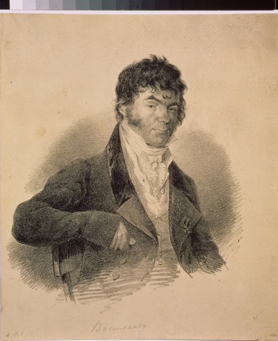 Portræt af den første russiske filolog Alexander K. Vostokov (1781-1864) af School Russian