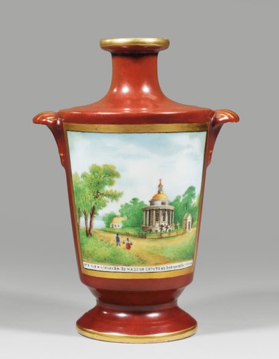 Vase forestillende en Zaporozhiansk kosak, ca. 1825 (porcelæn) af School Russian