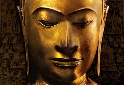 Hovedet af et Buddha-billede af School Siamese
