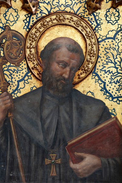 Eremitagen (Eremitagen af Nuestra Señora de La Plaza). Interiør. Alteret. Detalje. Alter (maleri) af School Spanish