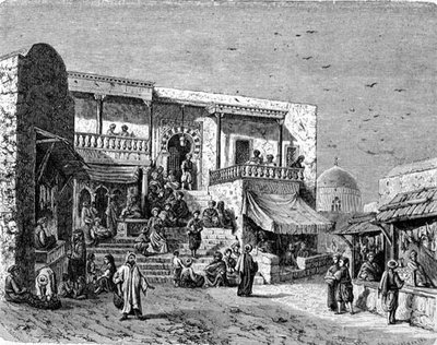 Moorish Cafe i Sidi-Bou Said af School Spanish
