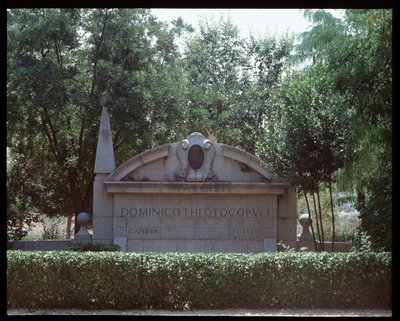 Udsigt over El Greco-monumentet af School Spanish