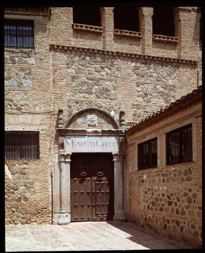Udsigt over museumshuset til maleren Domenikos Theotokopoulos did El Greco af School Spanish