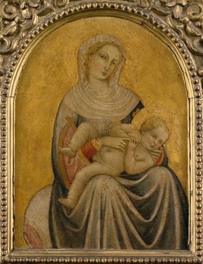 Jomfru og barn, ca. 1420 (tempera på panel) af School Tuscan