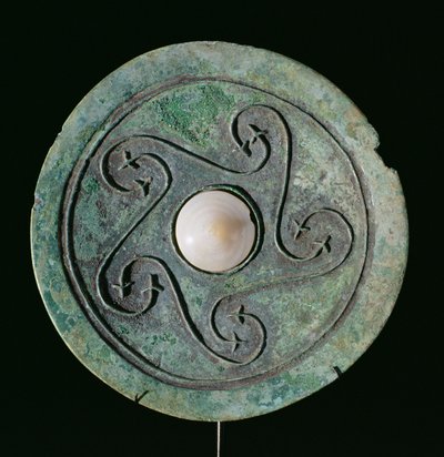 Spejl, Dongson-kultur ca. 200 f.Kr.-200 e.Kr., Vietnam (bronze) af School Vietnamese