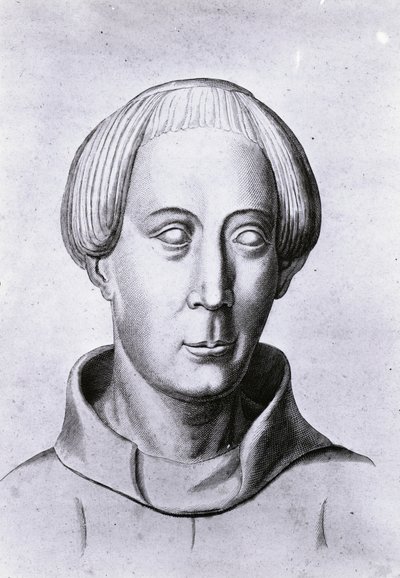 Gerald af Wales, walisisk-normannisk præst og historiker (litho) af School Welsh