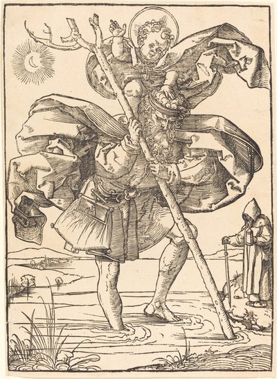 Sankt Christopher af School of Albrecht Dürer