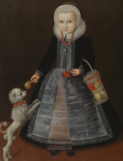 Portræt af en pige, ca. 1610 af School of Friesland