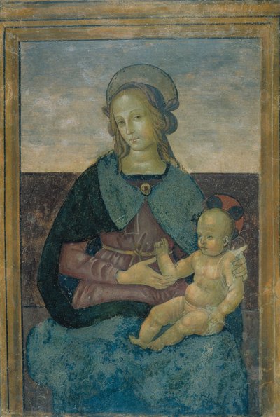 Jomfru og barn af School of Perugino