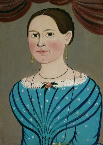 Kvinde i blå kjole, ca. 1840. af School of William Matthew Prior