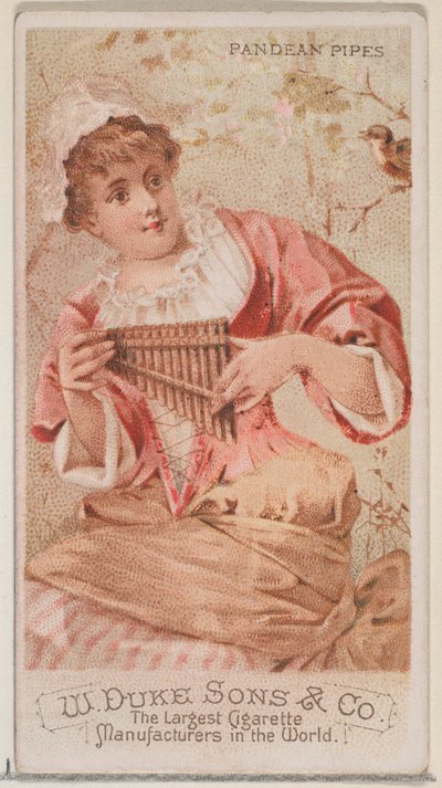 Pandean Pipes, fra Musical Instruments-serien N82 til Duke-cigaretter, 1888., 1888. af Schumacher and Ettlinger