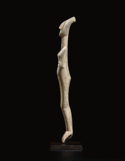 Kykladisk tilbagelænet kvindeskikkelse, navnestykke af Schuster-mesteren, Early Cycladic II, ca. 2400 f.Kr. af Schuster Master