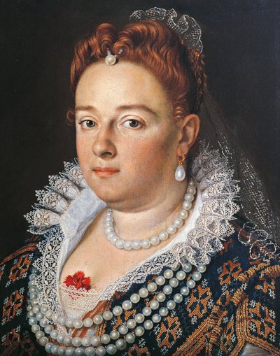 Portræt af Bianca Cappiellos kone til Francesco I de Medici (maleri) af Scipione (1550 98) Pulzone