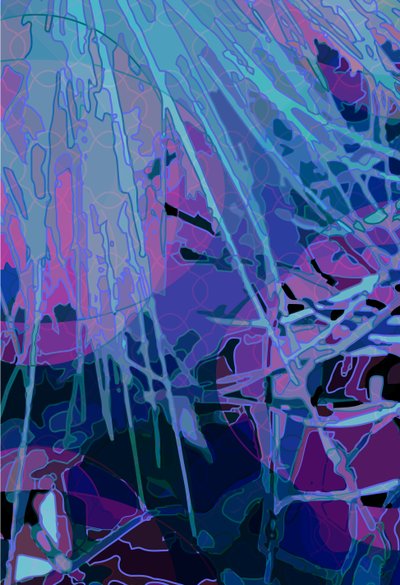 Artichoke_abst_vert3a (digital) af Scott J. Davis