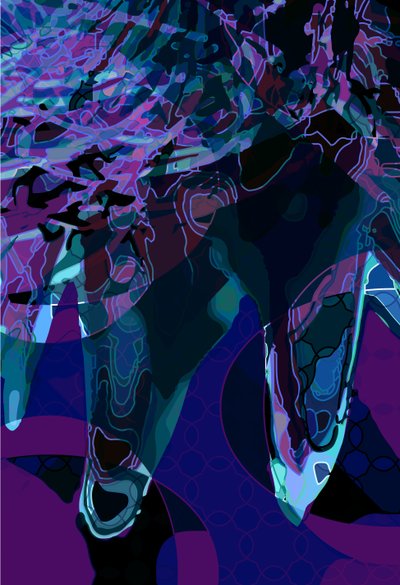 Artiskok_abst_vert3b (digital) af Scott J. Davis