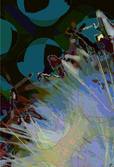 Artiskok_abst_vert8 (digital) af Scott J. Davis