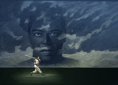 Fences, 2019 (scratchboard, farvelagt digitalt) af Scott McKowen