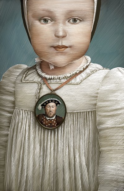 Henry VIII, 2014 (scratchboard, farvelagt digitalt) af Scott McKowen