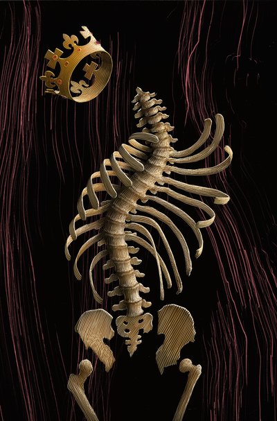 Richard III, 2016 (scratchboard, farvelagt digitalt) af Scott McKowen