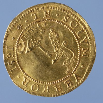 4-pund skotsk (hattestykke) af James I, Edinburgh mynte, 1591 (bagside) (guld) (for forside se 58855) af Scottish School