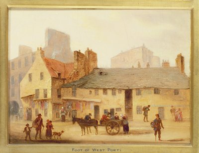 Foden af West Port, detalje fra Edinburgh: Ni udsigter over den gamle bydel af Scottish School