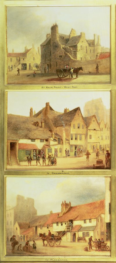 Main Point West Port, Grassmarket og Pleasance, detalje fra Edinburgh: Ni udsigter over den gamle bydel af Scottish School