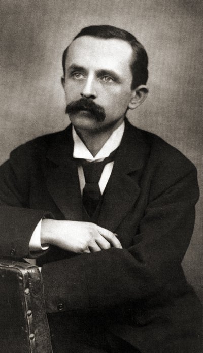 Portræt af J.M.Barrie, c1890 (Sepia-foto) af Scottish School