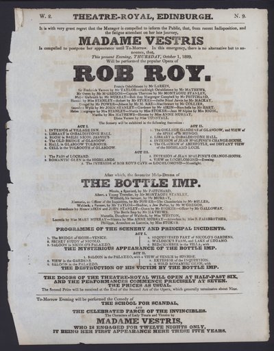 Teaterprogram for Theatre Royal, Edinburgh af Scottish School