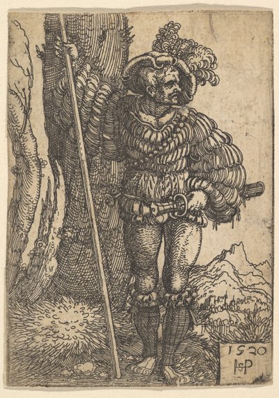 A Lansquenet, 1520. af Sebald Beham