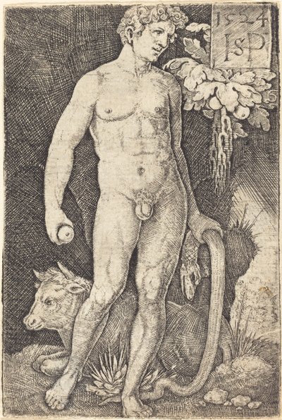 Adam stående af Sebald Beham