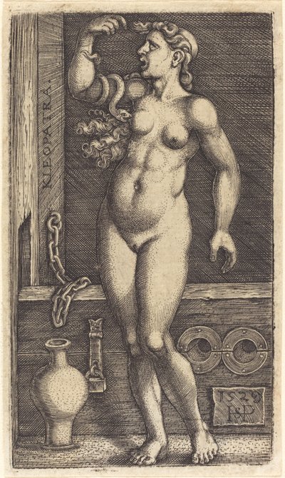 Cleopatra stående af Sebald Beham