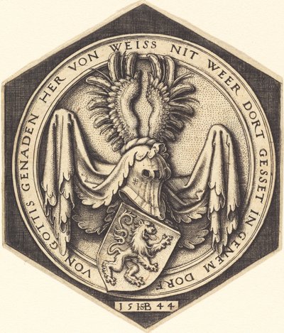 Våbenskjold med en løve af Sebald Beham