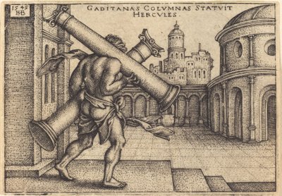 Hercules bærer Gazas søjler af Sebald Beham
