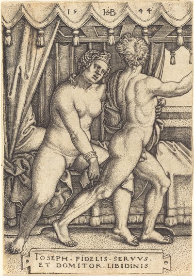 Josef og Potifars hustru af Sebald Beham