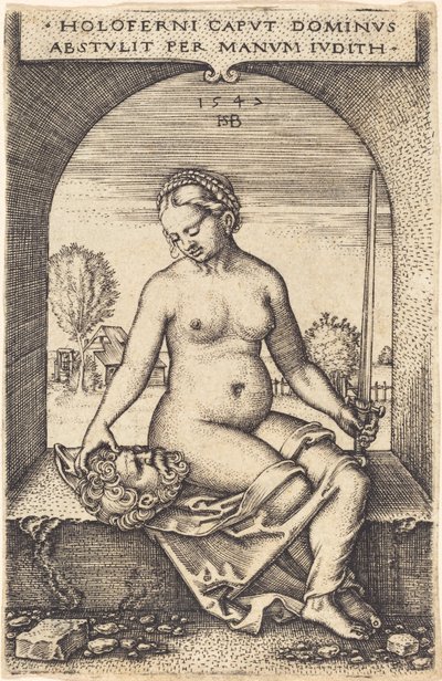 Judith sidder i et vindue af Sebald Beham