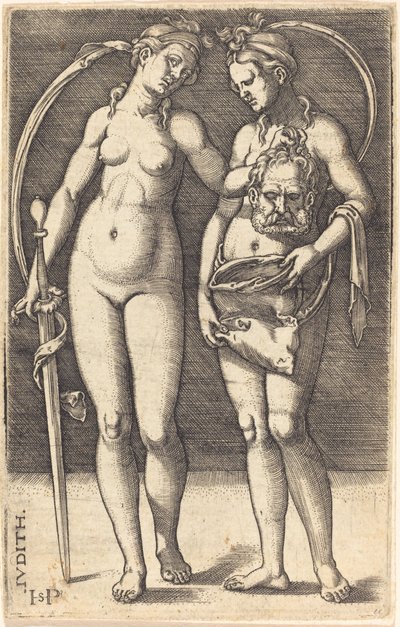 Judith og hendes tjener stående af Sebald Beham
