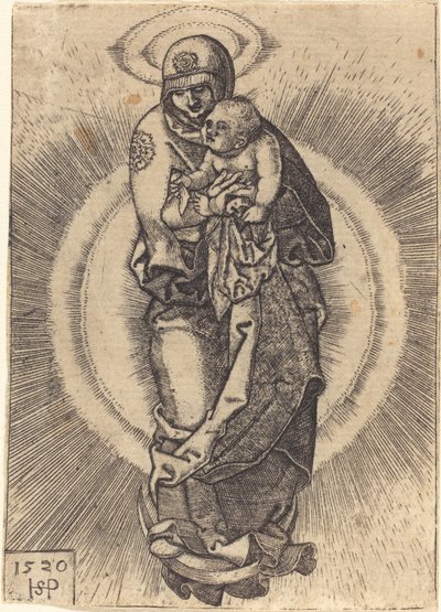 Madonna på halvmånen af Sebald Beham